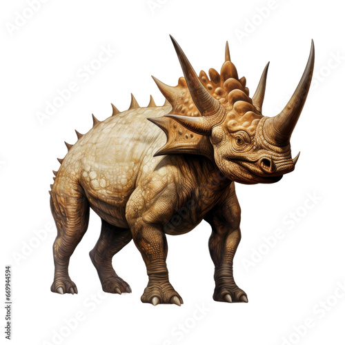 Realistic Styracosaurus  on transparent background.