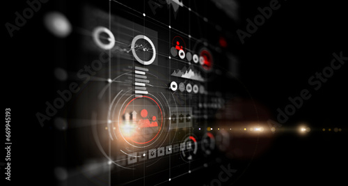 Business graph and trade monitor