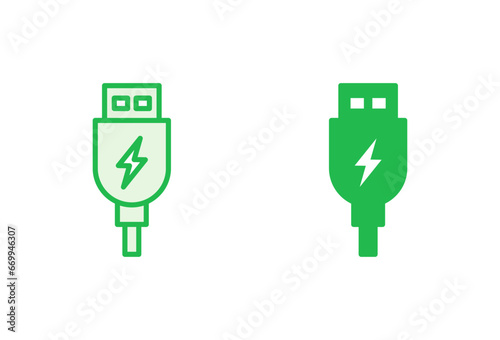 Usb icon set. Flash disk icon vector