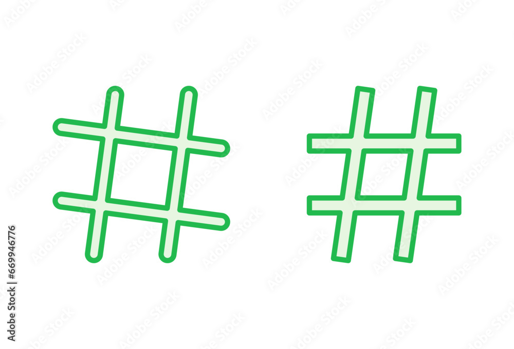 Fototapeta premium Hashtag icon set. hashtag symbol