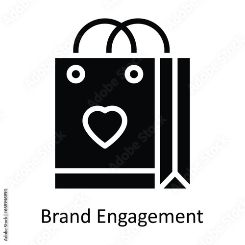 Brand Engagement vector solid  Design illustration. Symbol on White background EPS 10 File 