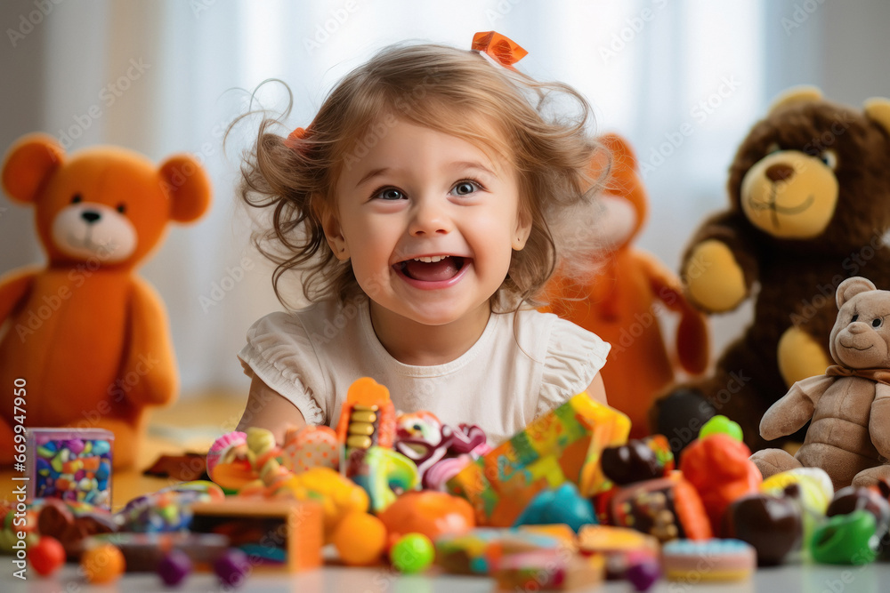 cute indian little girl playing with different toys cute indian little girl playing with different toys