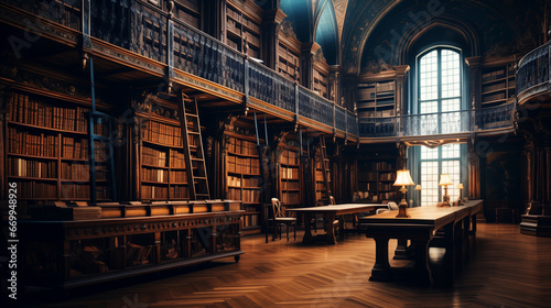 Large Wooden Library