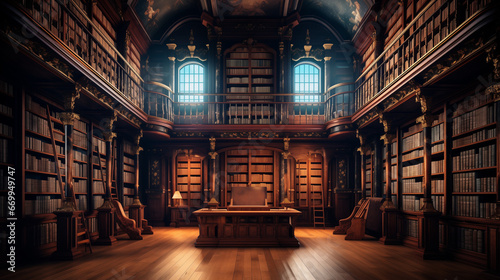 Large Wooden Library