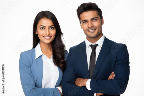 happy young indian business partners