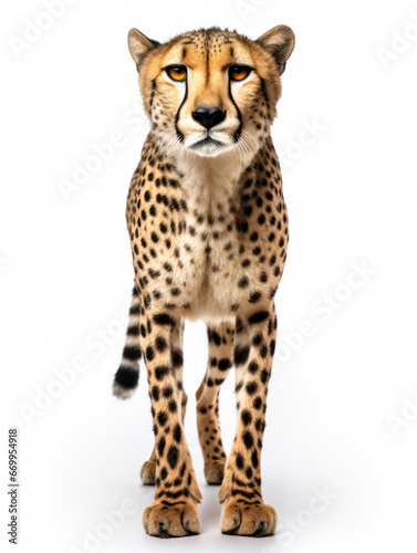 Cheetah Studio Shot Isolated on Clear White Background, Generative AI © Vig