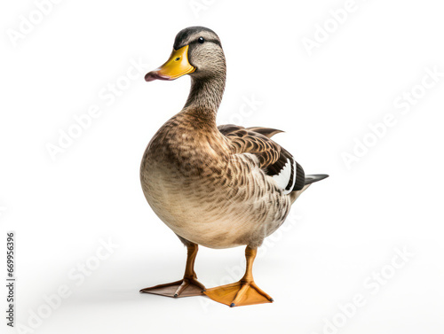 Duck Studio Shot Isolated on Clear White Background, Generative AI © Vig