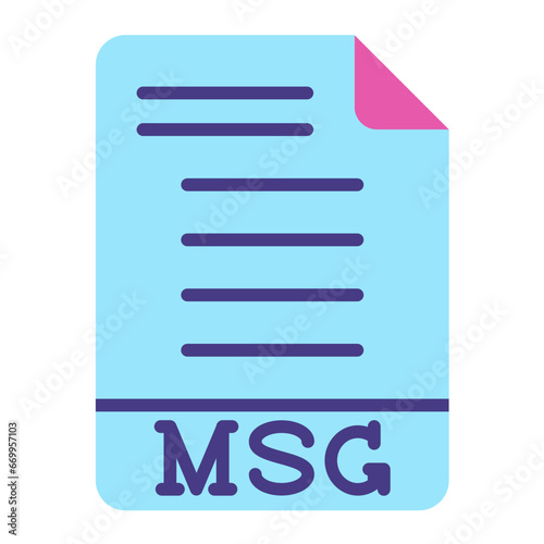 Vector Design MSG Icon Style