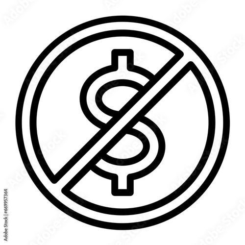 No Money Icon Design 