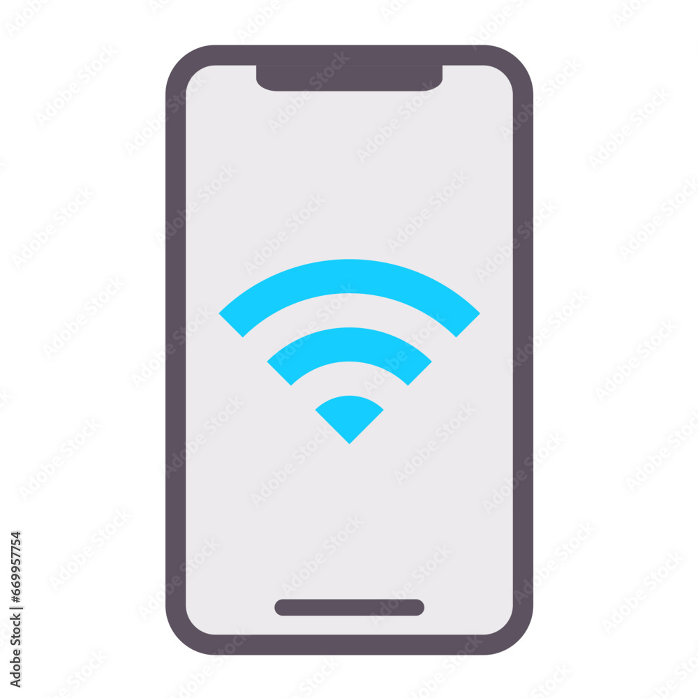 Vector Design Mobile Wifi Icon Style Vector Design Mobile Wifi Icon Style