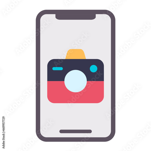 Vector Design Mobile Camera Icon Style