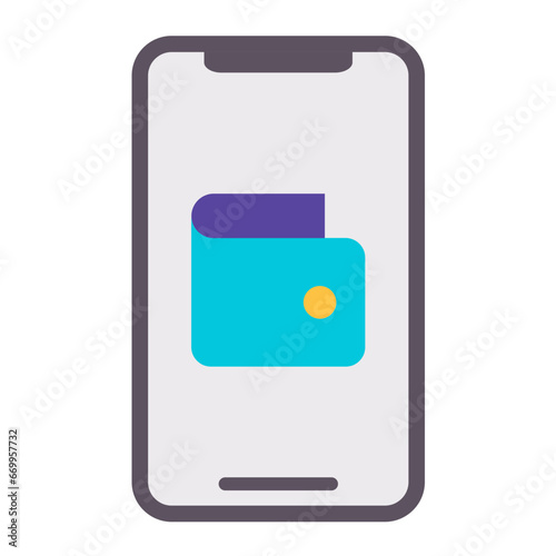 Vector Design Mobile Wallet Icon Style