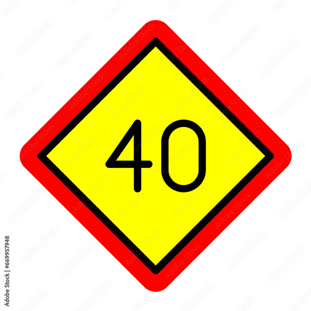 Vector Design 40 Speed Limit Icon Style Vector Design 40 Speed Limit Icon Style