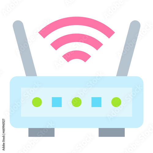 Vector Design Wireless Router Icon Style