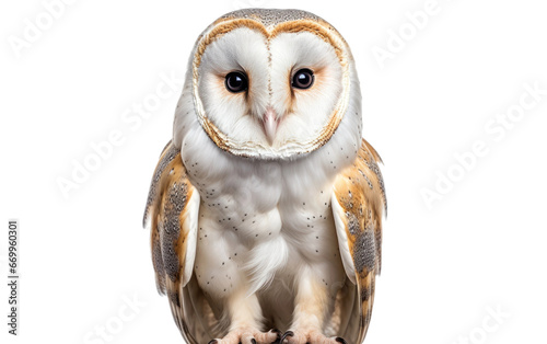 Enigmatic Barn Owl Species on transparent background