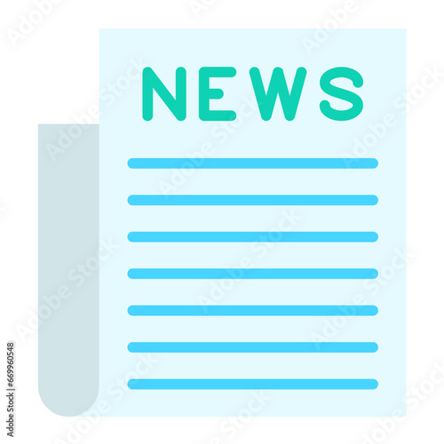 Vector Design Newspaper Icon Style