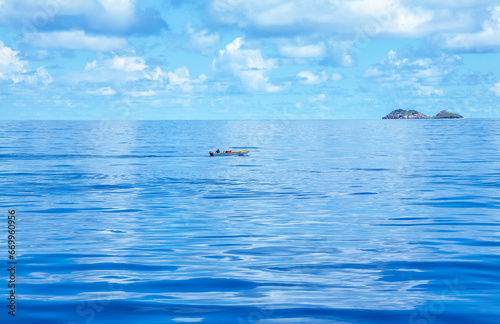 Fishing boat, Indian ocean, Island Mahe, Republic of Seychelles, Africa.