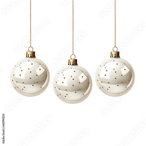 silver christmas balls, cartoon art style, no background