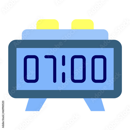 Digital Clock Icon Style