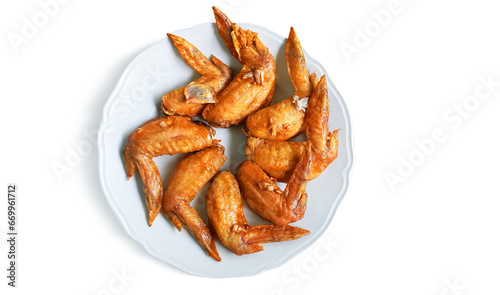 fried chicken wings in a plate PNG transparent