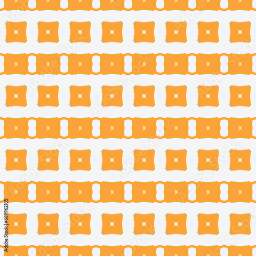 cross on orange square seamless pattern