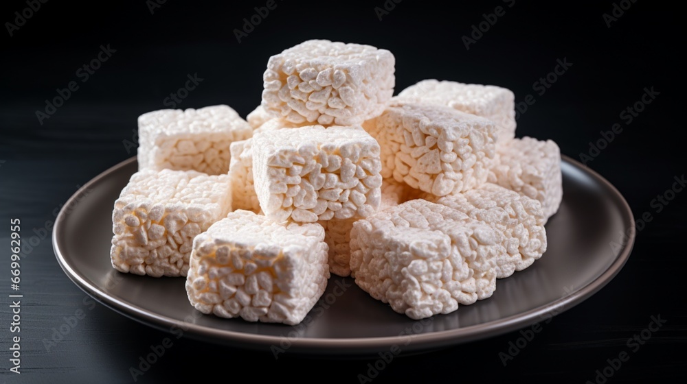 sugar cubes on black generated by AI sugar cubes on black generated by AI