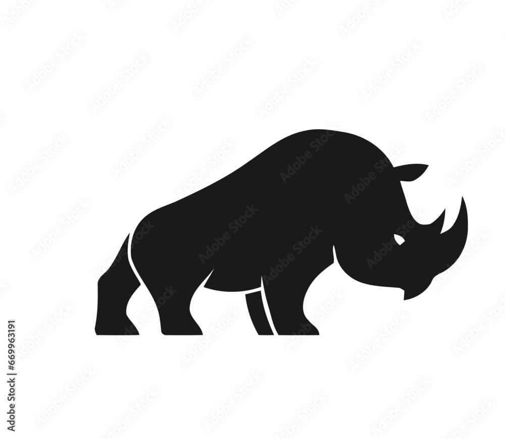 rhino silhouette vector rhino silhouette vector