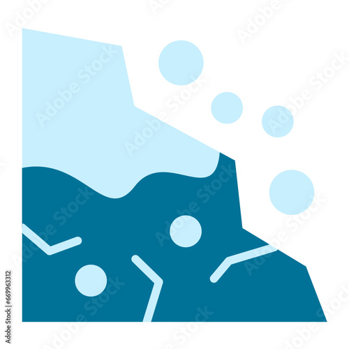 Snow Avalanche Icon Style