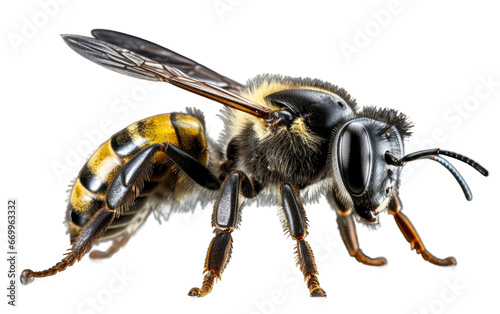 The Fascinating Black Miner Bee on transparent background ©  Creative_studio