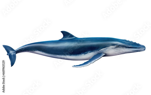 Incredible Blue Whale Species on transparent background