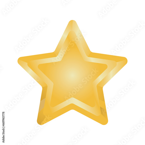 Golden Star. Vector illustration