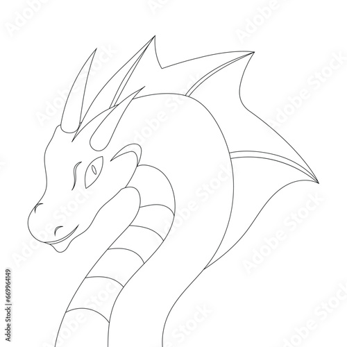 Dragon coloring page for kids