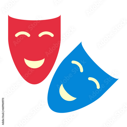 Theatre Mask Icon Style