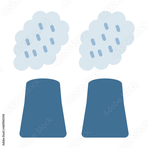 Air Pollution Icon Style
