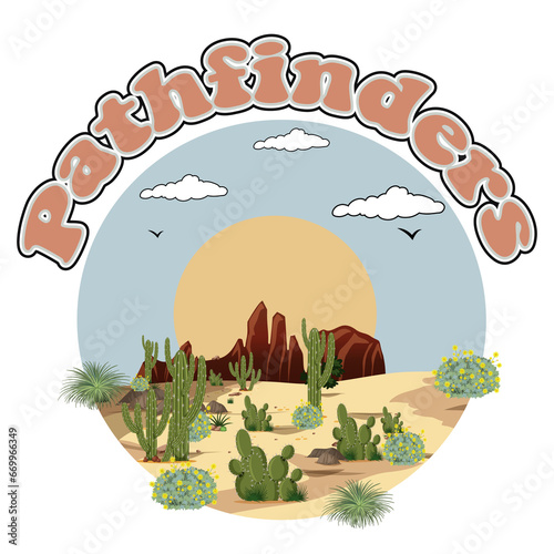 Canvastavla retro pathfinders retro design
