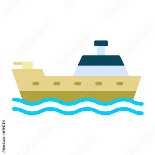 Army Ship Icon Style