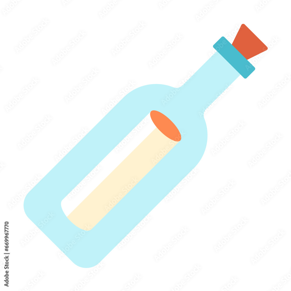 Message in a Bottle Icon Style Message in a Bottle Icon Style