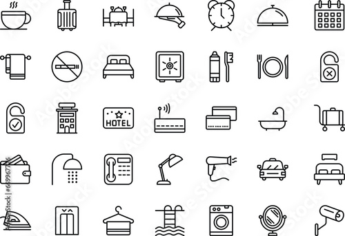 Hostel Vector Flat Icons Pack	