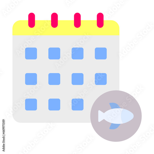 Fishing Season Icon Style
