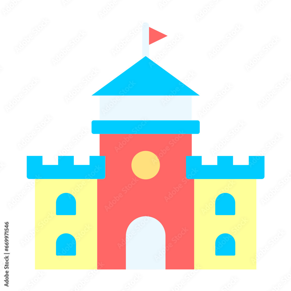 Fototapeta premium Castle Icon Style