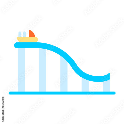 Water Coaster Icon Style