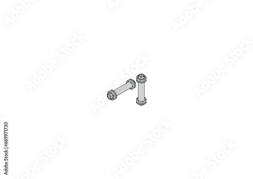 Mechanic Isometric drawing