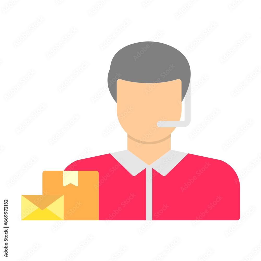 Post Office Customer Service Icon Style Post Office Customer Service Icon Style