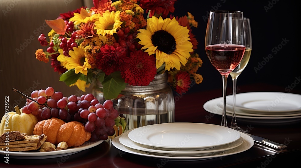 Thanksgiving table put setting - Counterbalanced