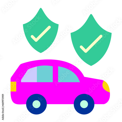 Car Insurance Icon Style