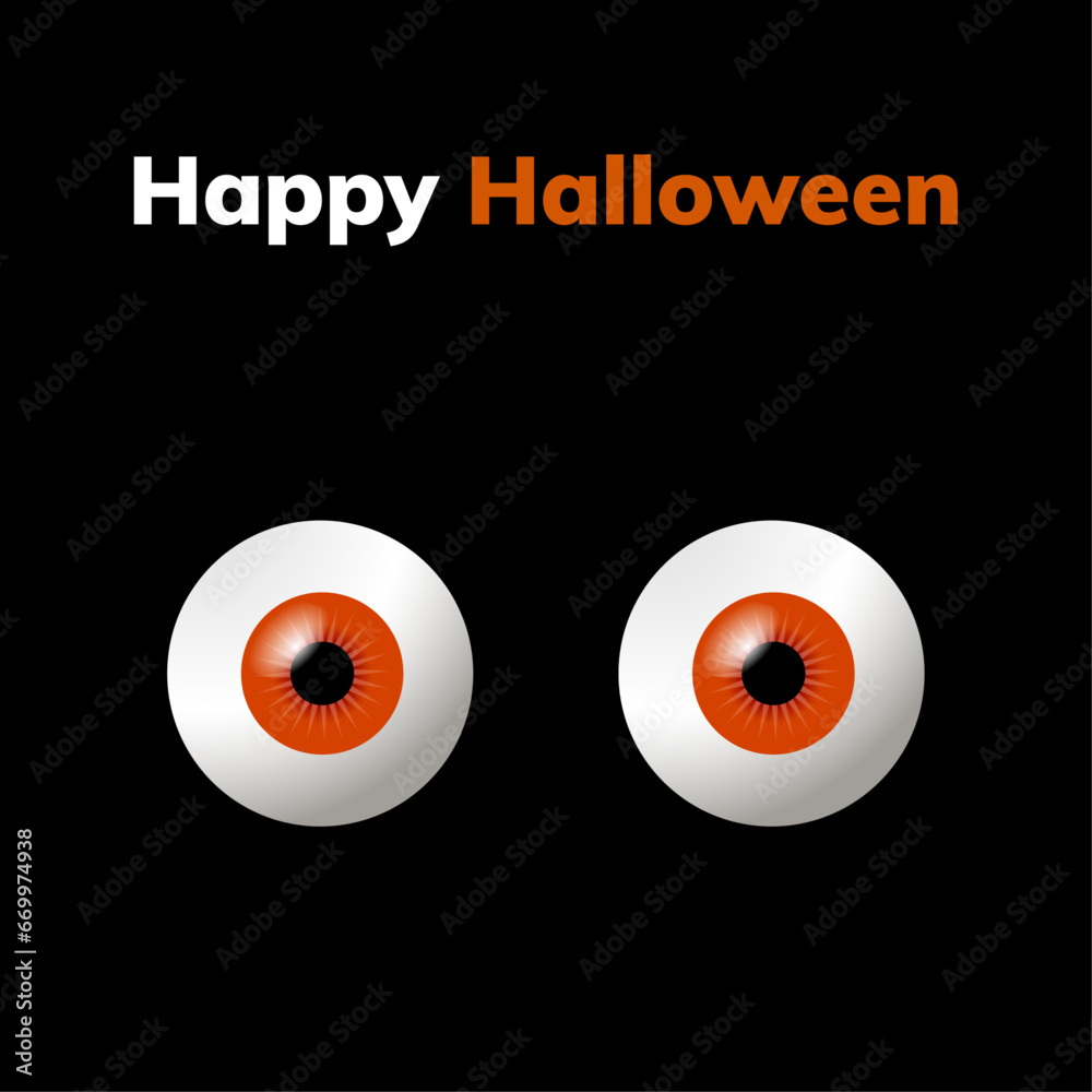 Halloween poster, postcards and frame leaflet, web banner. Vector illustration template with bats, candy, lollipop and funny spider. Happy Halloween banner, background design.