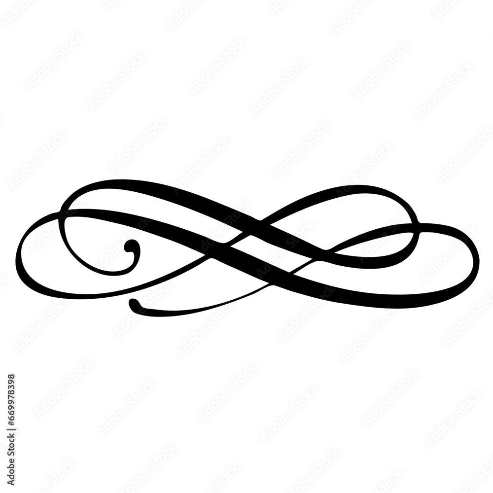 Curly graphic elements. Calligraphy swashes, signature decorative creative desig Curly graphic elements. Calligraphy swashes, signature decorative creative desig