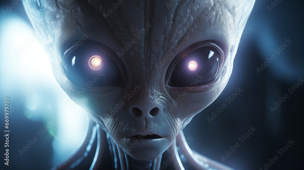 Advanced Gray Skin Alien Species with Large Eyes Peering Into Your Soul Advanced Gray Skin Alien Species with Large Eyes Peering Into Your Soul