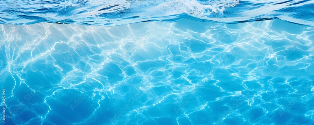 Obraz premium Fresh blue water background texture Generative AI