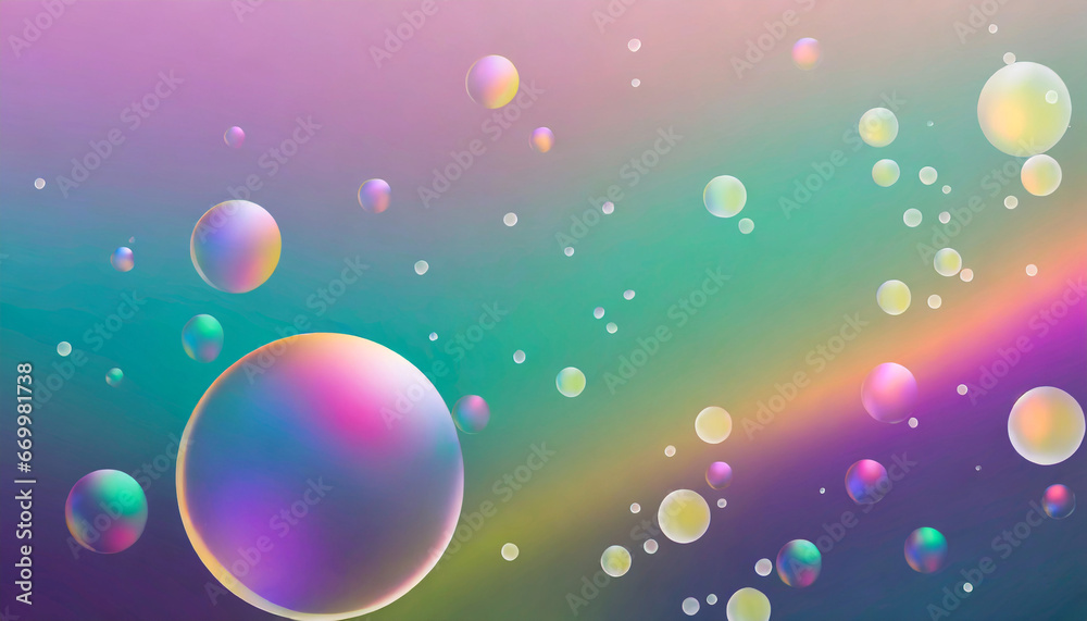creative minimal bubbles on the abstract holographic background